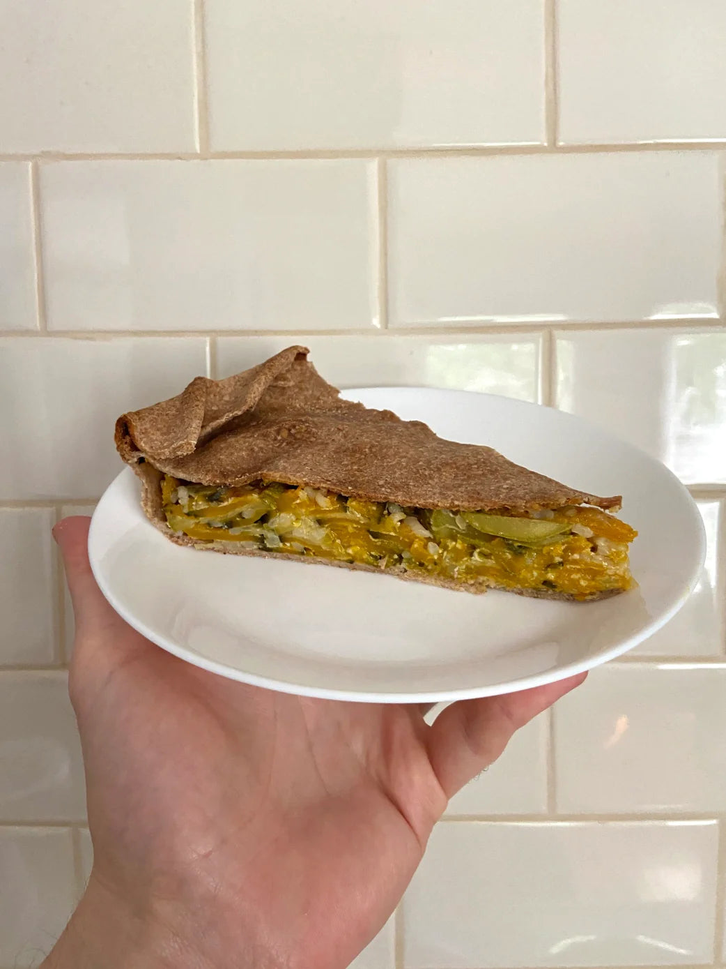 Savoury pumpkin tart