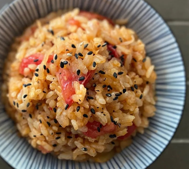 Tomatoraisu • Riso al pomodoro, cipolla e zenzero (ricetta per cuociriso)