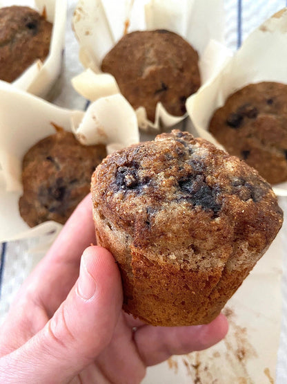 Muffins • Blueberry and banana