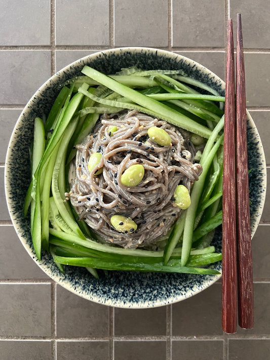 Buckwheat soba with sesame and miso